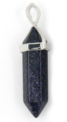 Hexagonal Double Point Pendant, Silver Plate, 35mm RETAIL