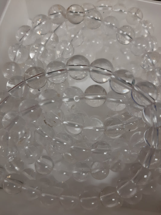 Quartz Clear Round Bracelet, 8mm RETAIL NO RESTOCK AVAILABLE