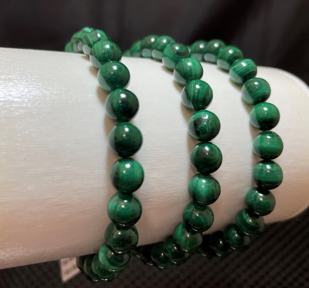Malachite (Real) Round Bracelet, 8mm RETAIL