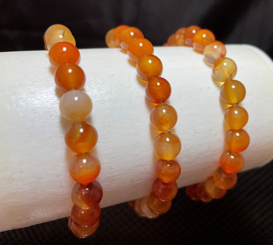 Carnelian Round Bracelet, 8mm RETAIL