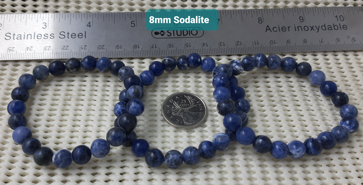 Sodalite Round Bracelet, 8mm RETAIL_NO RESTOCK AVAILABLE
