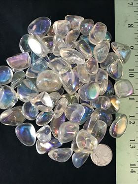 Angel Aura Quartz Tumble by 250g