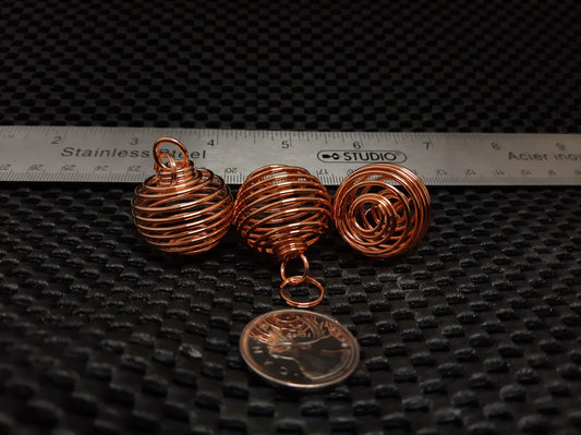 Coil Cage, Large Copper Plated, 29mm x 24mm